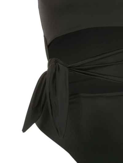 Brigitte Kelly Knot-detail One-piece Swimsuit In Black