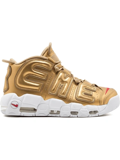 Shop Nike X Air More Uptempo "suptempo Gold" Sneakers In Metallic