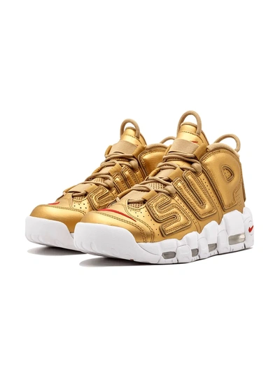 Shop Nike X Air More Uptempo "suptempo Gold" Sneakers In Metallic