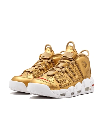 Nike X  Air More Uptempo Sneakers In Metallic
