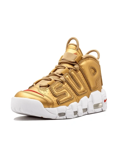 Shop Nike X Air More Uptempo "suptempo Gold" Sneakers In Metallic