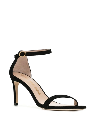 Stuart Weitzman Stiletto Sandals In Black