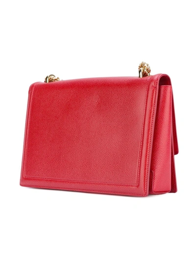 Shop Ferragamo Medium Vara Bow Shoulder Bag In Red