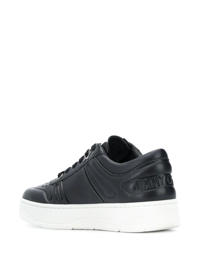 Shop Jimmy Choo Hawaii Flatform Sneakers In Black