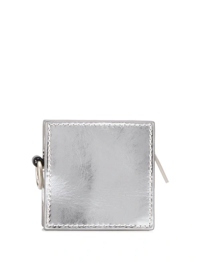 Shop A-cold-wall* Metallic Box Coin Pouch In Silver