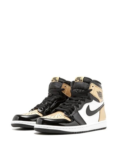 Shop Jordan Air  1 Retro High Og Nrg "gold Toe" Sneakers In Black