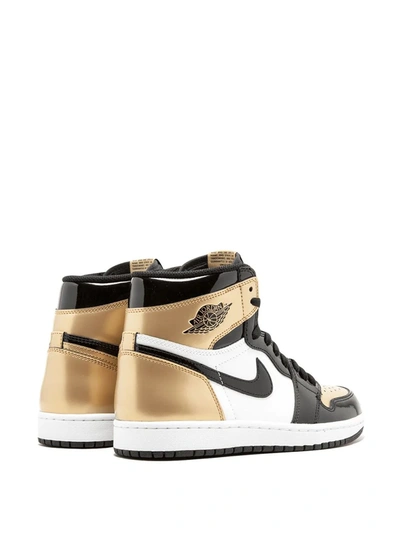 Shop Jordan Air  1 Retro High Og Nrg "gold Toe" Sneakers In Black