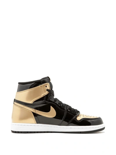 Shop Jordan Air  1 Retro High Og Nrg "gold Toe" Sneakers In Black