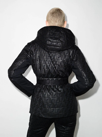 Fendi Reversible Ff-embossed Ski Jacket In Black