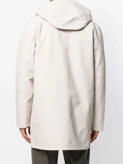 Shop Stutterheim Hooded Raincoat In Neutrals