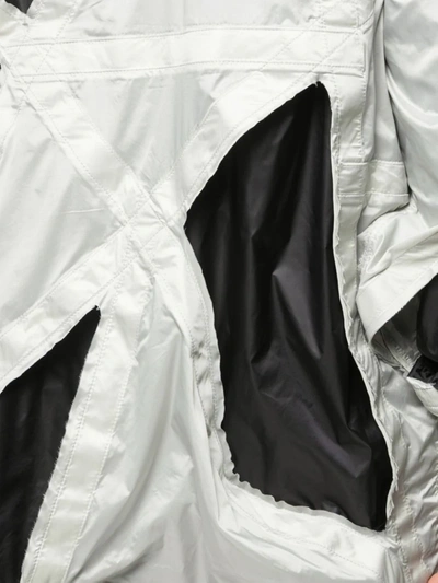 RICK OWENS CUT-OUT DETAIL JACKET - 灰色