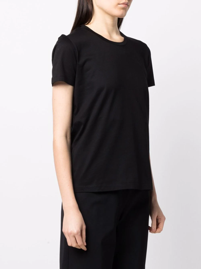 Shop Emporio Armani Round Neck Short-sleeved T-shirt In Schwarz