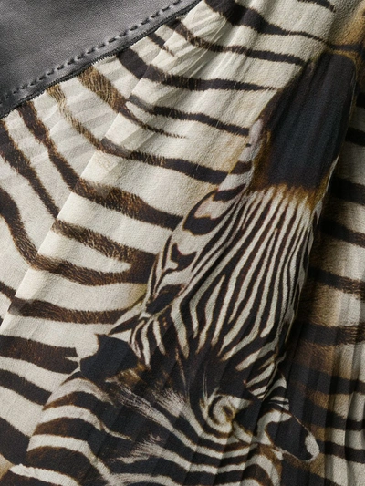 Pre-owned Jean Paul Gaultier 2000's Zebra Print Dress In Black