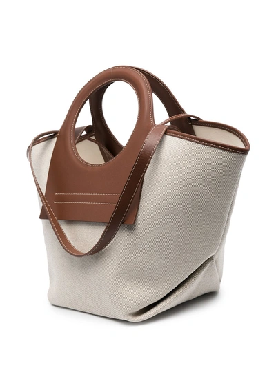 Hereu Open-top Canvas Tote In Neutrals
