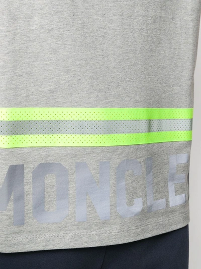 Shop Moncler High Vis Logo Print T-shirt In Grey