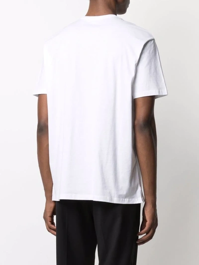 Shop Alexander Mcqueen Skeleton Logo-print Short-sleeve T-shirt In White