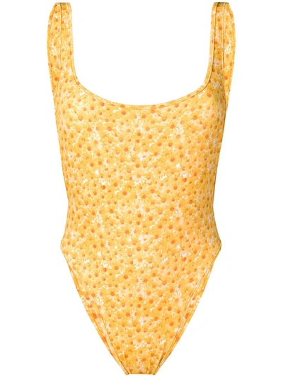 Shop Sian Swimwear Laurie Swimsuit In Yellow