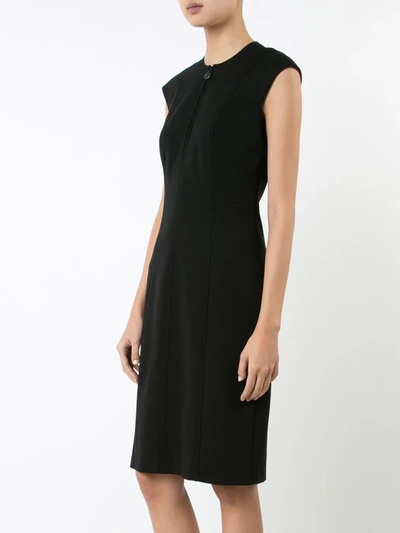 Shop Akris Punto Zipped Neck Dress In Black