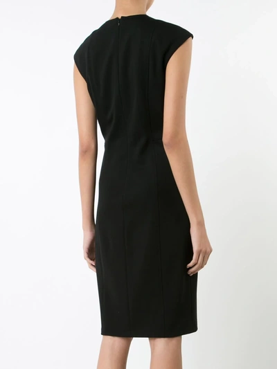 Shop Akris Punto Zipped Neck Dress In Black