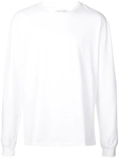 Shop John Elliott University Long Sleeve T-shirt In White