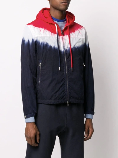 Shop Moncler Ombré Boxy Jacket In Blue