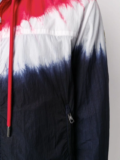 Shop Moncler Ombré Boxy Jacket In Blue