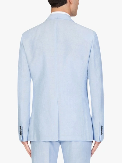 Dolce & Gabbana Shawl Lapel Single-breasted Blazer In Blue