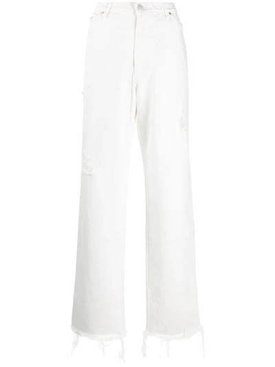 Shop Natasha Zinko High Waisted Boyfriend Jeans In White