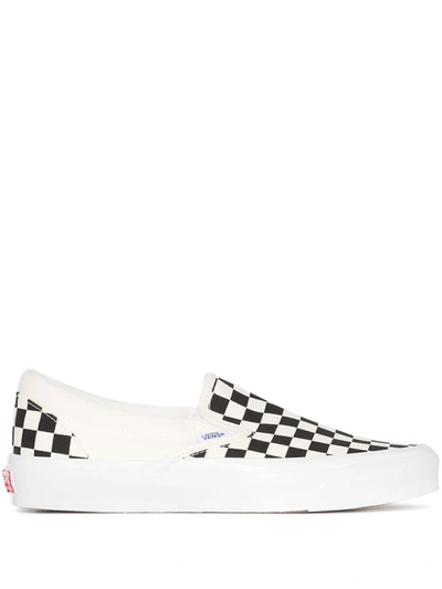 Vans slip top on plateforme damier