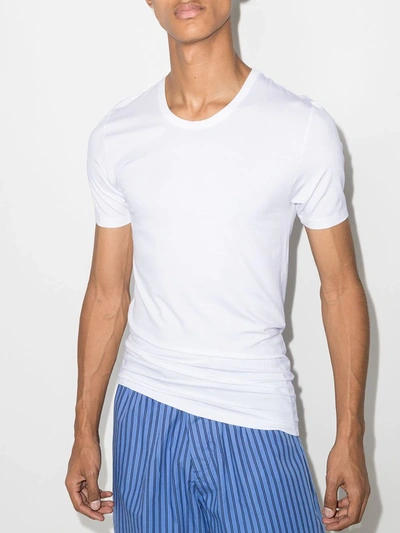 Shop Zimmerli Short-sleeve T-shirt In White