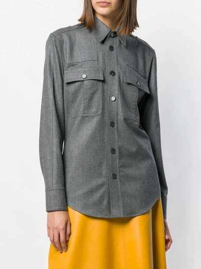 Shop Stella Mccartney Classic Wool Shirt In Grey