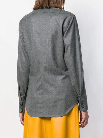 Shop Stella Mccartney Classic Wool Shirt In Grey