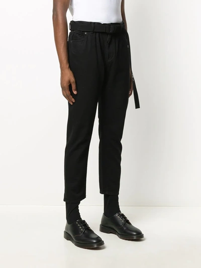 Shop Off-white Slim Low Crotch Jeans In Black