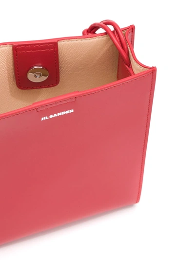 Shop Jil Sander Tangle Structured Shoulder Bag In Red
