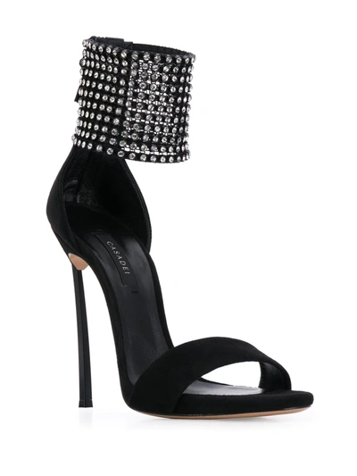 Shop Casadei Blade Bellatrix Sandals In Black