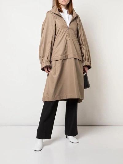 Shop Jil Sander Oversized-fit Raincoat In Brown