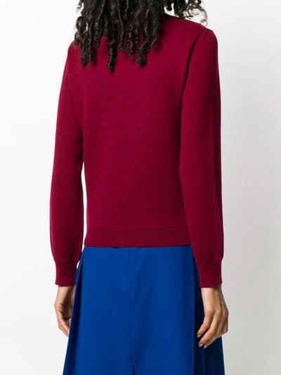 Shop Kenzo Tiger Knitted Jumper In Red