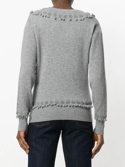 Barrie Romantic Timeless Cashmere V Neck Pullover In Grey