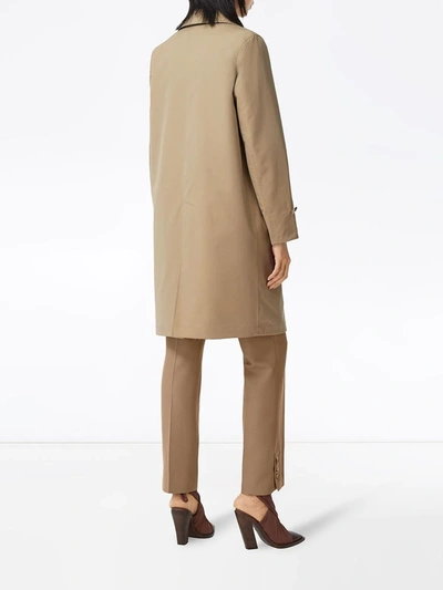 Shop Burberry Reversible Single-breasted Car Coat In Neutrals