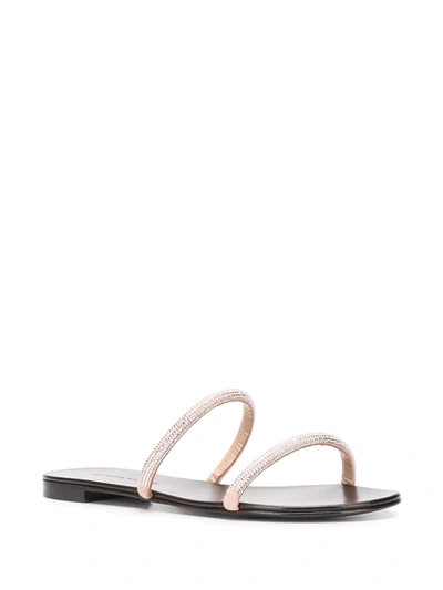 Shop Giuseppe Zanotti Croisette Crystal 10mm Sandals In Pink