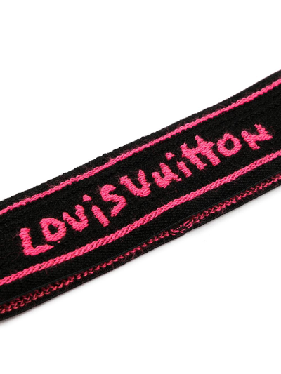 Pre-owned Louis Vuitton X Stephen Sprouse  Logo-print Headband In Black
