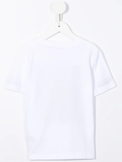 Shop Calvin Klein Logo-print Short-sleeved T-shirt In White