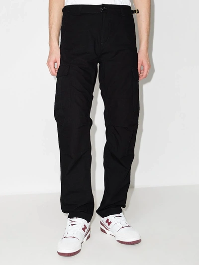 Carhartt Aviation Straight-leg Trousers In Black