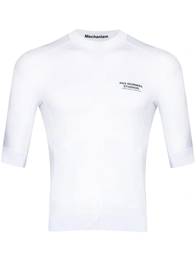 Shop Pas Normal Studios Mechanism Jersey T-shirt In White