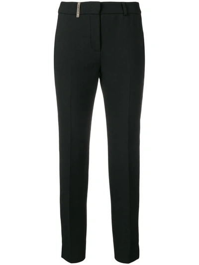 Shop Peserico Cigarette Trousers In Black