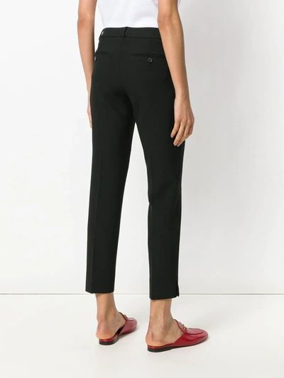 Shop Peserico Cigarette Trousers In Black