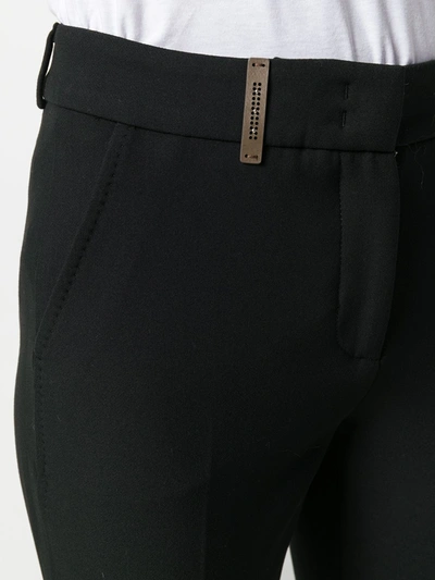 Shop Peserico Cigarette Trousers In Black