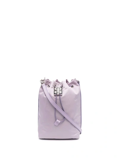 Shop Givenchy 4g Light Bucket Bag In Purple
