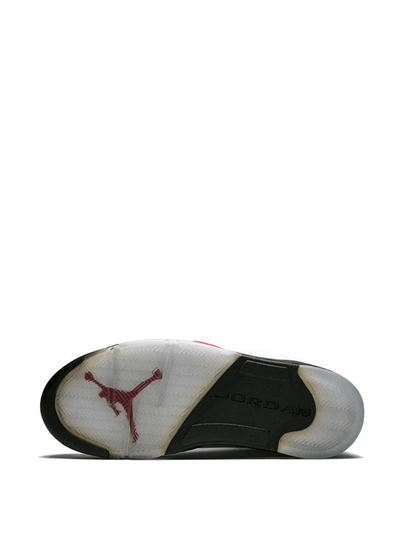 Jordan Air  5 Retro Fire Red Silver Tongue 2020 In White