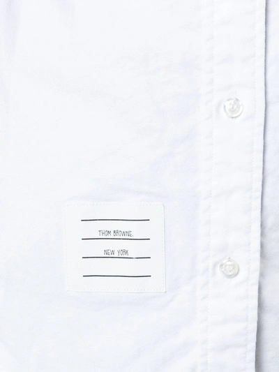 Shop Thom Browne Sleeveless Grosgrain Oxford Shirt In White